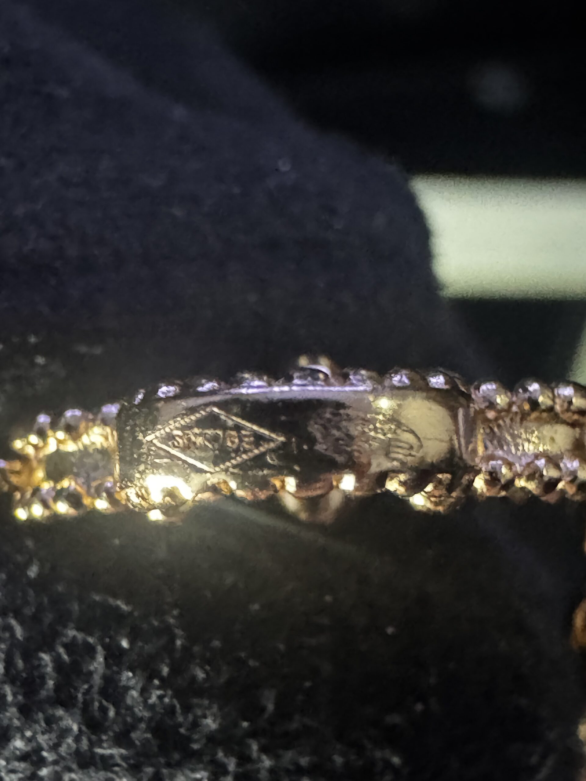 Pulsera VCA Ágata Azul & Motivo Dorado - Image 5