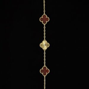 Pulsera VCA Cornalina & Motivo Dorado