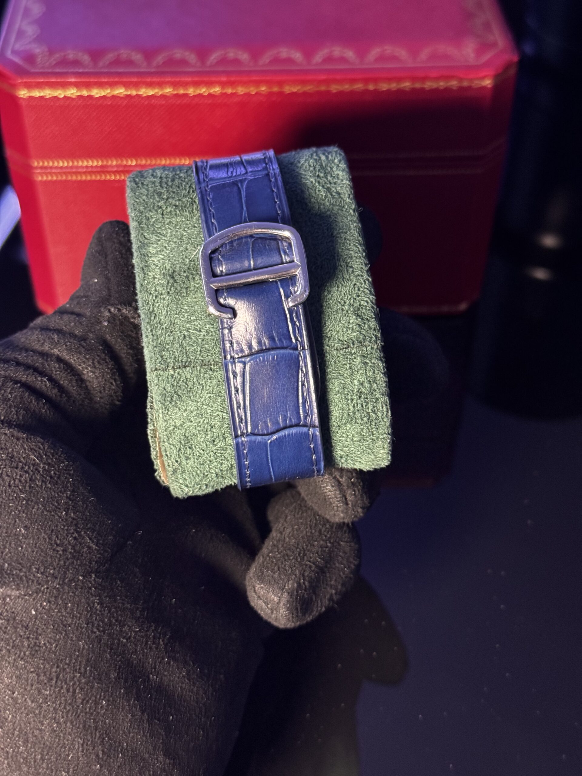 Cartier Santos Blue Dial Diamonds - Image 4