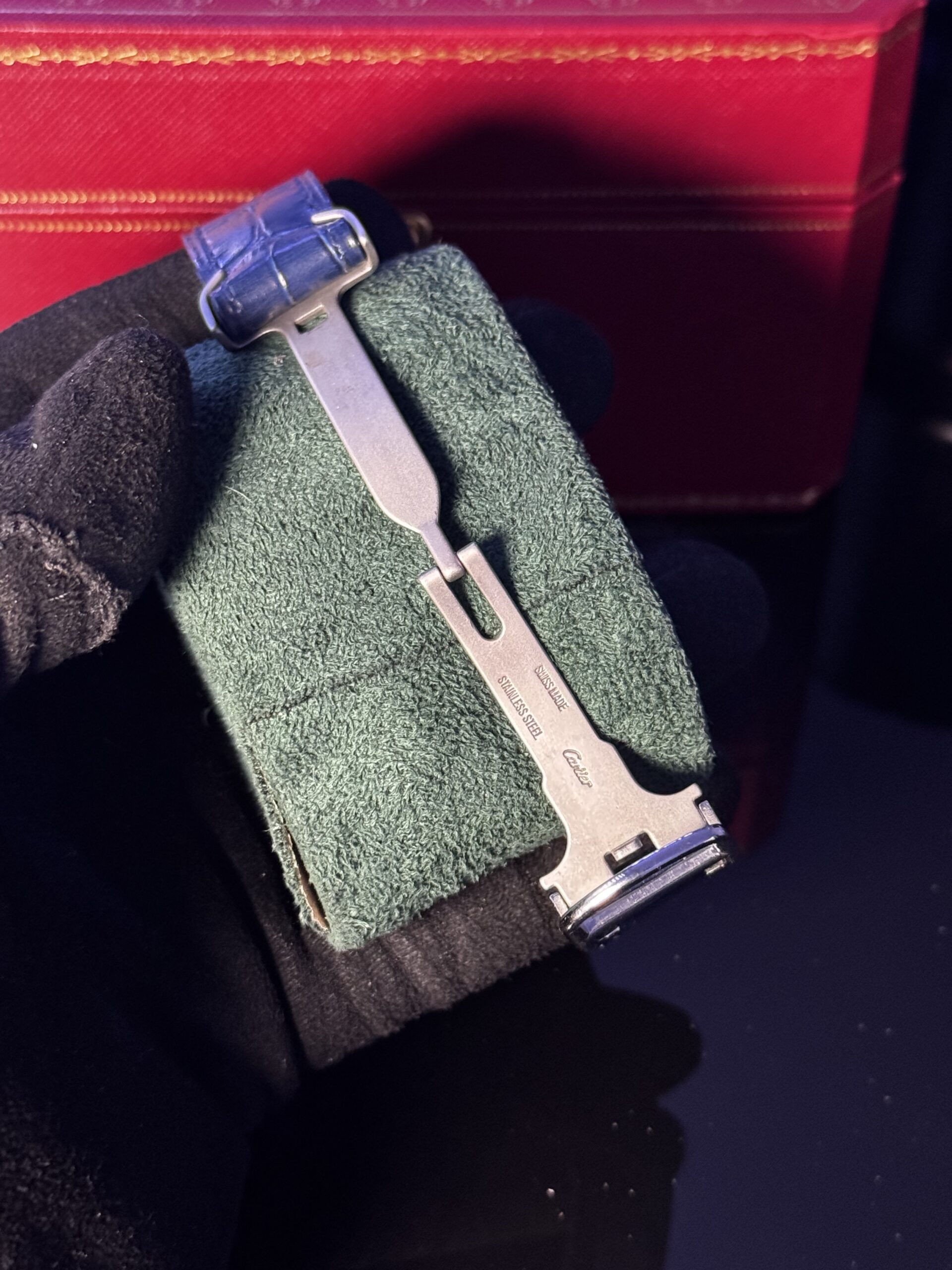 Cartier Santos Blue Dial Diamonds - Image 5