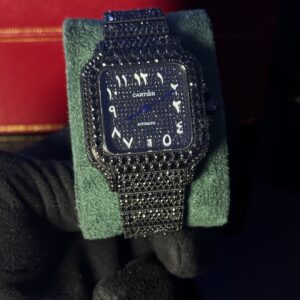 Cartier Santos Full Black Diamonds