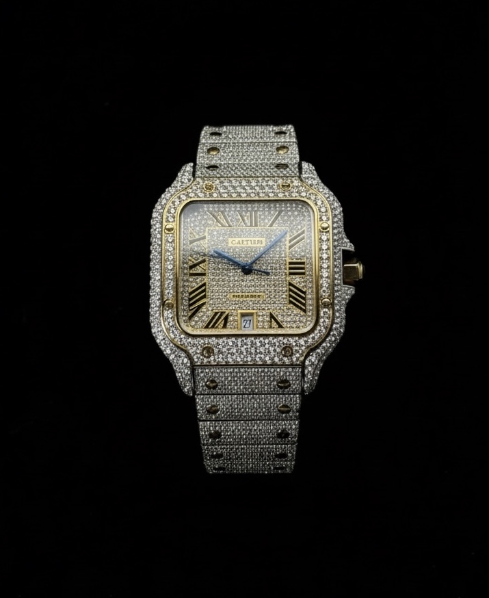 Cartier Santos Full Diamonds