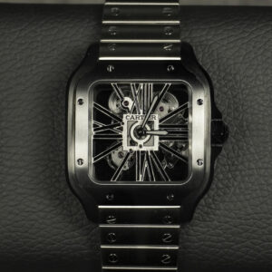 Santos De Cartier Skeleton Black