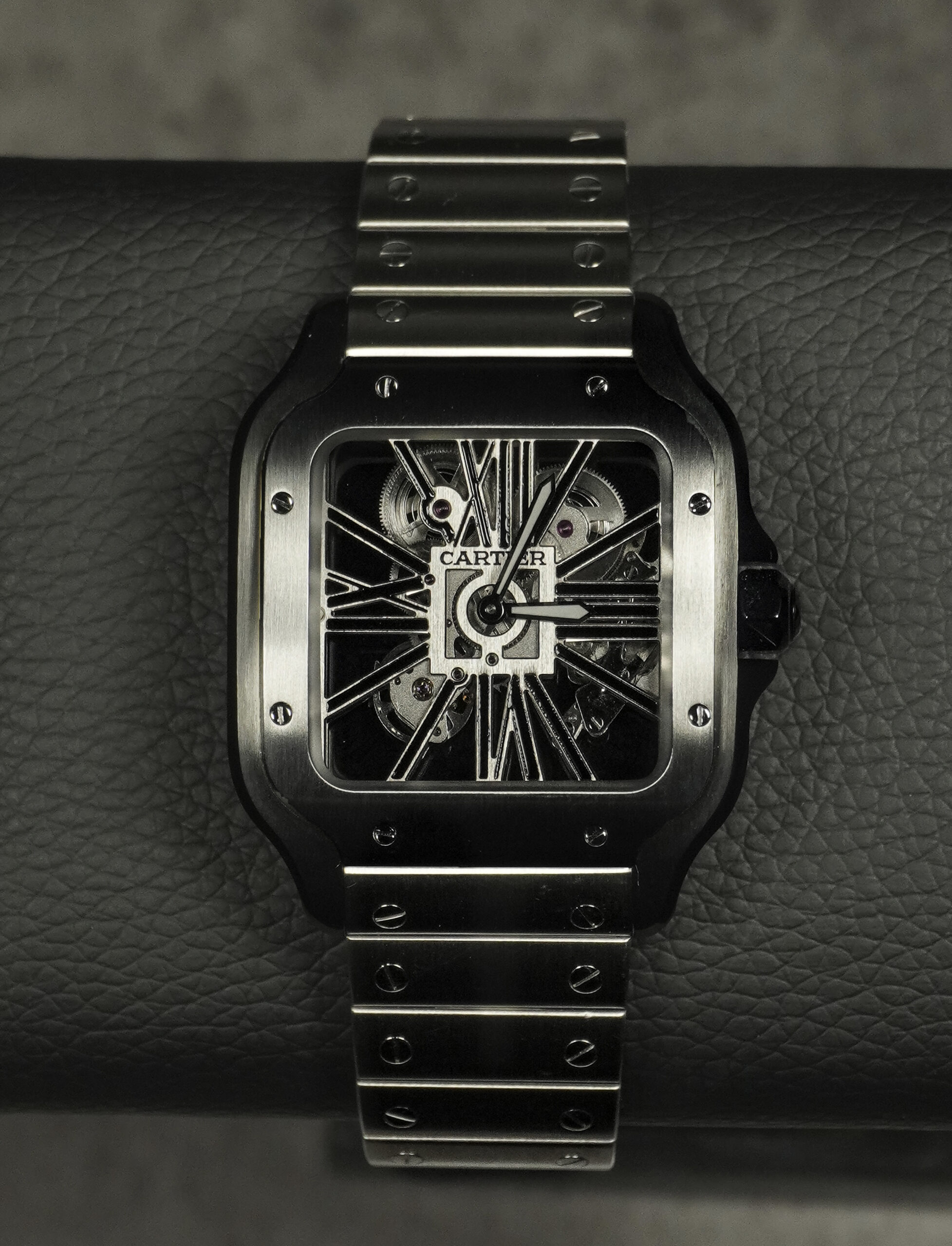 Santos De Cartier Skeleton Black