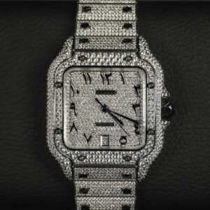 Cartier Santos Full Pave Arabic